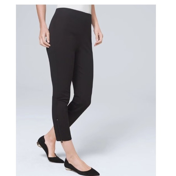 White House Black Market Pants - White House Black Market Black Pull On Skinny Crop Pants